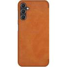 For Samsung Galaxy A14 5G NILLKIN QIN Series Crazy Horse Texture Leather Case(Brown) - 1
