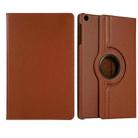 For Huawei Matepad SE 10.4 360 Degree Rotation Litchi Texture Tablet Leather Case(Brown) - 1