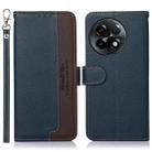 For OnePlus Ace 2 5G / 11R 5G KHAZNEH Litchi Texture Leather RFID Phone Case(Blue) - 1