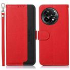 For OnePlus Ace 2 5G / 11R 5G KHAZNEH Litchi Texture Leather RFID Phone Case(Red) - 1
