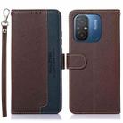 For Xiaomi Redmi 12C / Redmi 11A KHAZNEH Litchi Texture Leather RFID Phone Case(Brown) - 1