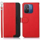 For Xiaomi Redmi 12C / Redmi 11A KHAZNEH Litchi Texture Leather RFID Phone Case(Red) - 1