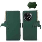 For OnePlus Ace 2 5G / 11R 5G Genuine Leather Magnetic RFID Leather Phone Case(Green) - 1