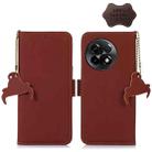 For OnePlus Ace 2 5G / 11R 5G Genuine Leather Magnetic RFID Leather Phone Case(Coffee) - 1