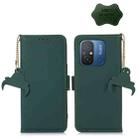 For Xiaomi Redmi 12C / Redmi 11A Genuine Leather Magnetic RFID Leather Phone Case(Green) - 1