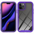 For iPhone 11 Pro Starry Sky Solid Color Series Shockproof PC + TPU Protective Case(Purple) - 1