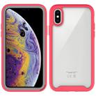 For iPhone X Starry Sky Solid Color Series Shockproof PC + TPU Protective Case(Red) - 1