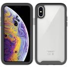 For iPhone X Starry Sky Solid Color Series Shockproof PC + TPU Protective Case(Black) - 1
