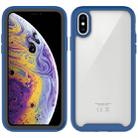 For iPhone XS Max Starry Sky Solid Color Series Shockproof PC + TPU Protective Case(Royal Blue) - 1