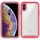 For iPhone XS Max Starry Sky Solid Color Series Shockproof PC + TPU Protective Case(Red) - 1