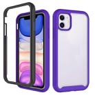 For iPhone 11 Starry Sky Solid Color Series Shockproof PC + TPU Protective Case(Purple) - 1