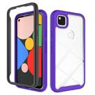 For Google Pixel 4a Starry Sky Solid Color Series Shockproof PC + TPU Protective Case(Purple) - 1
