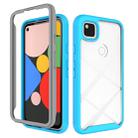 For Google Pixel 4a Starry Sky Solid Color Series Shockproof PC + TPU Protective Case(Light Blue) - 1