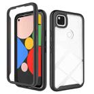 For Google Pixel 4a Starry Sky Solid Color Series Shockproof PC + TPU Protective Case(Black) - 1