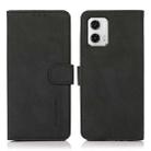 For Motorola Moto G73 5G KHAZNEH Matte Texture Leather Phone Case(Black) - 1