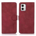 For Motorola Moto G73 5G KHAZNEH Matte Texture Leather Phone Case(Red) - 1