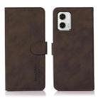 For Motorola Moto G73 5G KHAZNEH Matte Texture Leather Phone Case(Brown) - 1