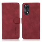 For OPPO Reno8 T 4G KHAZNEH Matte Texture Leather Phone Case(Red) - 1