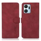 For Honor X7a 4G KHAZNEH Matte Texture Leather Phone Case(Red) - 1