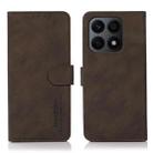 For Honor X8a 4G KHAZNEH Matte Texture Leather Phone Case(Brown) - 1