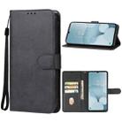 For TCL 40 XL Leather Phone Case(Black) - 1