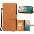 For Nokia C32 Leather Phone Case(Brown) - 1