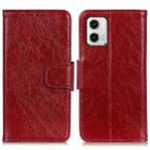 For Motorola Moto G73 5G Nappa Texture Flip Leather Phone Case(Red) - 1