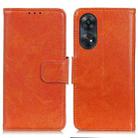 For OPPO Reno8 T 4G Nappa Texture Flip Leather Phone Case(Orange) - 1