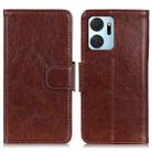 For Honor X7a 4G Nappa Texture Flip Leather Phone Case(Brown) - 1