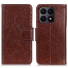 For Honor X8a 4G Nappa Texture Flip Leather Phone Case(Brown) - 1