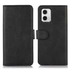 For Motorola Moto G73 5G Cow Texture Leather Phone Case(Black) - 1