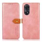 For OPPO Reno8 T 4G KHAZNEH Dual-color Cowhide Texture Flip Leather Phone Case(Rose Gold) - 1