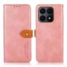 For Honor X8a 4G KHAZNEH Dual-color Cowhide Texture Flip Leather Phone Case(Rose Gold) - 1