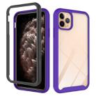 For iPhone 11 Pro Max Starry Sky Solid Color Series Shockproof PC + TPU Protective Case(Purple) - 1