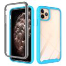 For iPhone 11 Pro Max Starry Sky Solid Color Series Shockproof PC + TPU Protective Case(Light Blue) - 1