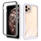 For iPhone 11 Pro Max Starry Sky Solid Color Series Shockproof PC + TPU Protective Case (White) - 1