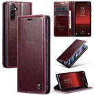 For Samsung Galaxy A54 5G CaseMe 003 Crazy Horse Texture Leather Phone Case(Red) - 1