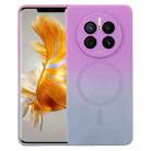For Huawei Mate 50 Pro Liquid TPU Silicone Gradient MagSafe Phone Case(Purple Grey) - 1