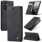 For Samsung Galaxy A34 5G CaseMe 013 Multifunctional Horizontal Flip Leather Phone Case(Black) - 1