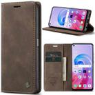 CaseMe 013 Multifunctional Horizontal Flip Leather Phone Case For OPPO A96 4G / A36 4G／A76 4G／K10 4G ／Realme 9i 4G (Coffee) - 1