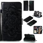 For Huawei nova 7 SE Mandala Embossing Pattern Horizontal Flip PU Leather Case with Holder & Card Slots & Walle & Lanyard(Black) - 1