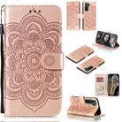 For Huawei nova 7 SE Mandala Embossing Pattern Horizontal Flip PU Leather Case with Holder & Card Slots & Walle & Lanyard(Pink) - 1