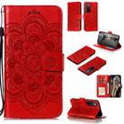 For Huawei nova 7 Mandala Embossing Pattern Horizontal Flip PU Leather Case with Holder & Card Slots & Walle & Lanyard(Red) - 1