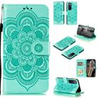 For Huawei nova 7 Mandala Embossing Pattern Horizontal Flip PU Leather Case with Holder & Card Slots & Walle & Lanyard(Green) - 1