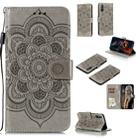 For Huawei Enjoy 10e Mandala Embossing Pattern Horizontal Flip PU Leather Case with Holder & Card Slots & Walle & Lanyard(Grey) - 1