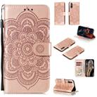 For Huawei Enjoy 10e Mandala Embossing Pattern Horizontal Flip PU Leather Case with Holder & Card Slots & Walle & Lanyard(Pink) - 1