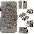 For Huawei Honor 30 Mandala Embossing Pattern Horizontal Flip PU Leather Case with Holder & Card Slots & Walle & Lanyard(Grey) - 1