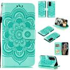 For Huawei Honor 30 Mandala Embossing Pattern Horizontal Flip PU Leather Case with Holder & Card Slots & Walle & Lanyard(Green) - 1