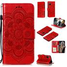 For Huawei Honor 30S Mandala Embossing Pattern Horizontal Flip PU Leather Case with Holder & Card Slots & Walle & Lanyard(Red) - 1
