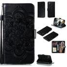 For Huawei Honor 30S Mandala Embossing Pattern Horizontal Flip PU Leather Case with Holder & Card Slots & Walle & Lanyard(Black) - 1